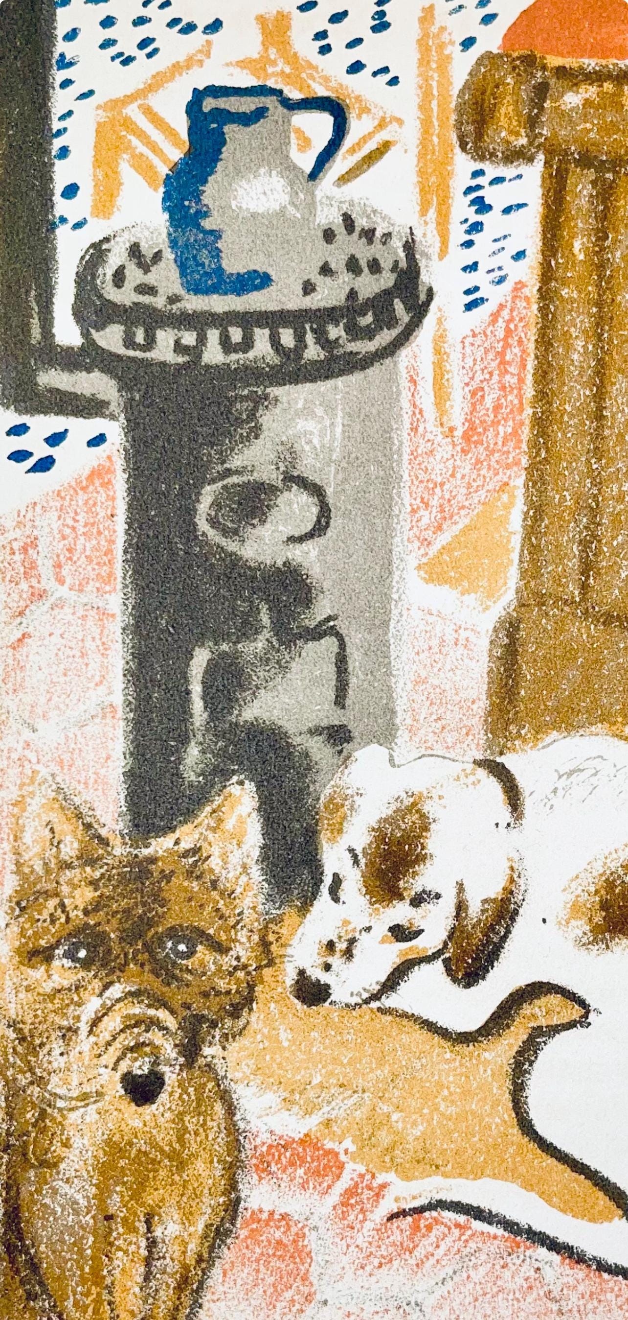 Maurice Mourlot, Composition, de Goupil a Margot, Histoires De Bêtes, Limited Edition Lithograph