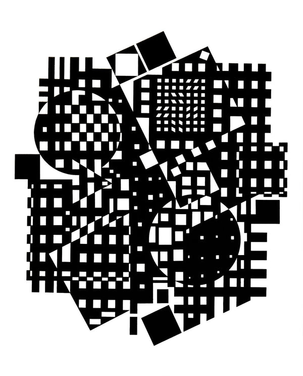 Victor Vasarely, Composition, Croisées, Limited Edition Héliogravure