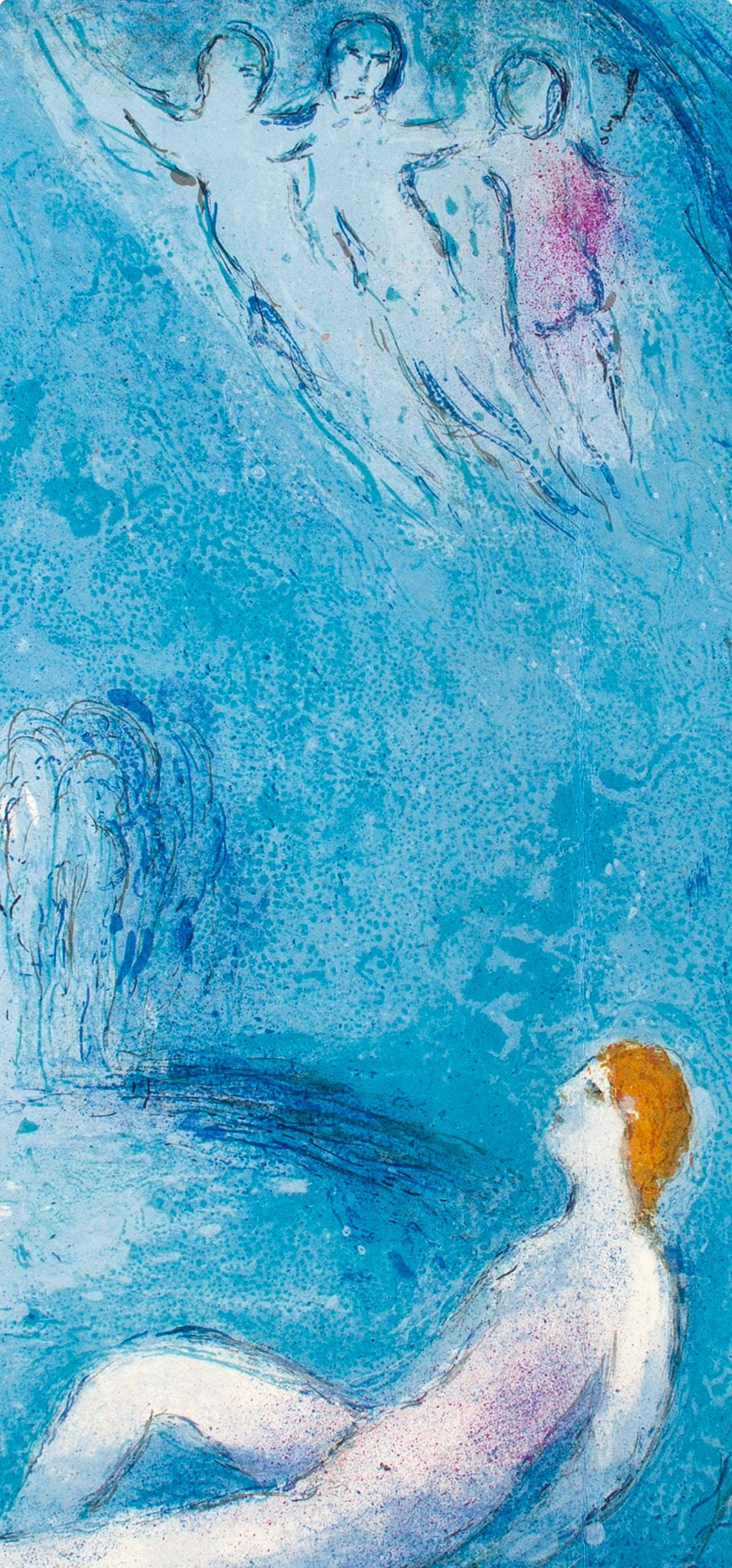 Marc Chagall, La Caverne des Nymphes, Daphnis et Chloé, Limited Edition Héliogravure