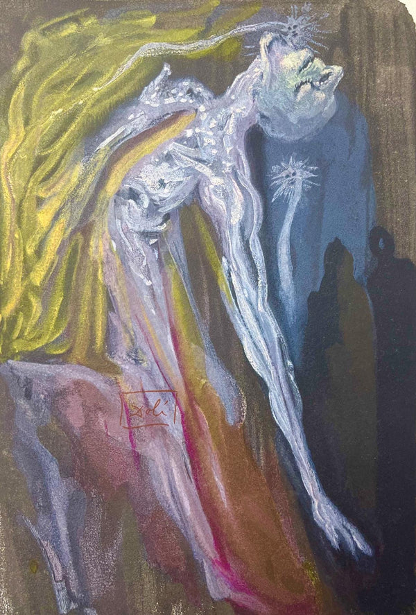 Salvador Dali, Hölle IX (Field 189-200; Michler/Löpsinger 1039-1138), Die Göttliche Komödie, Signed, Limited Edition Woodcut