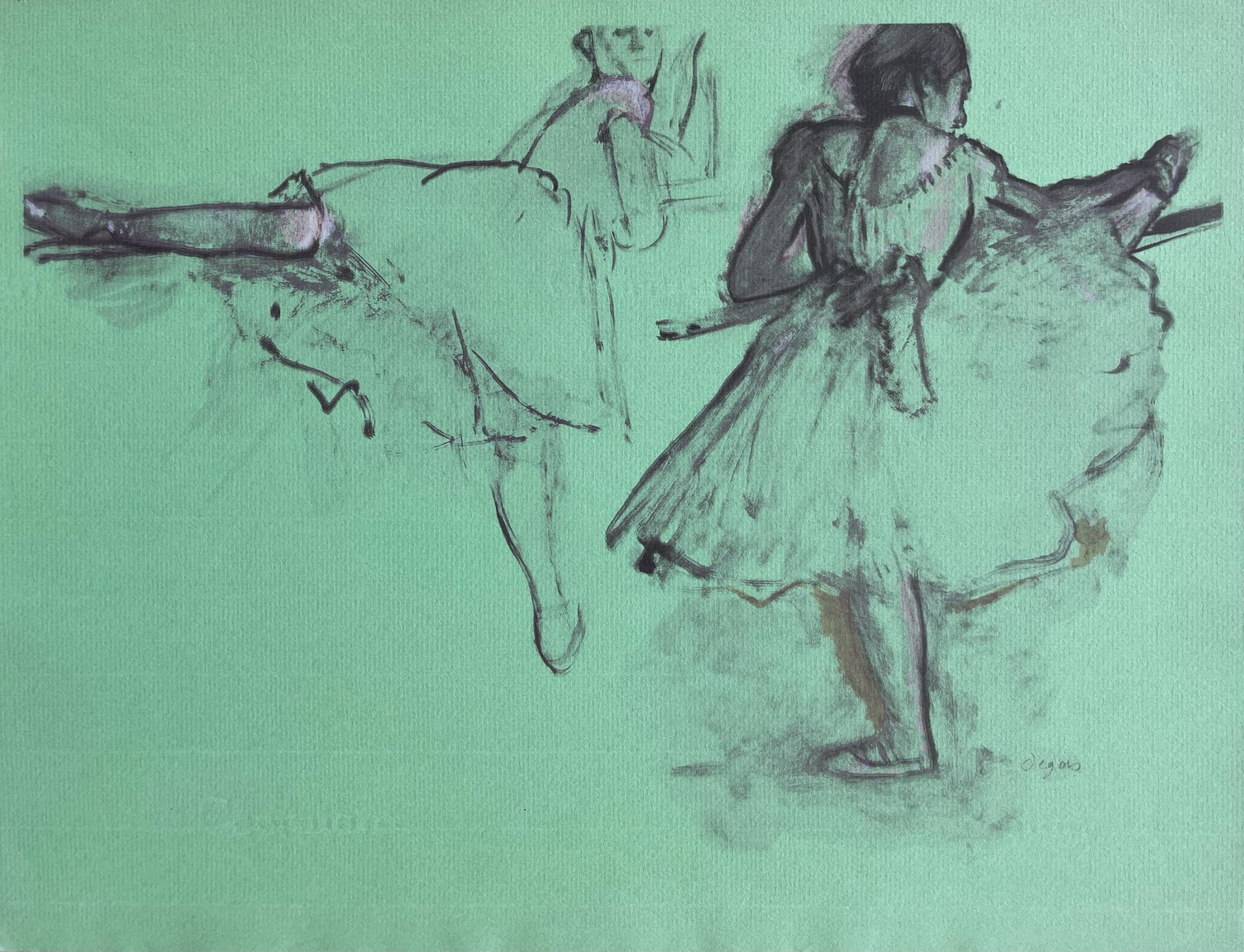 Edgar Degas, Dancer at the bar, Limited Edition Lithograph