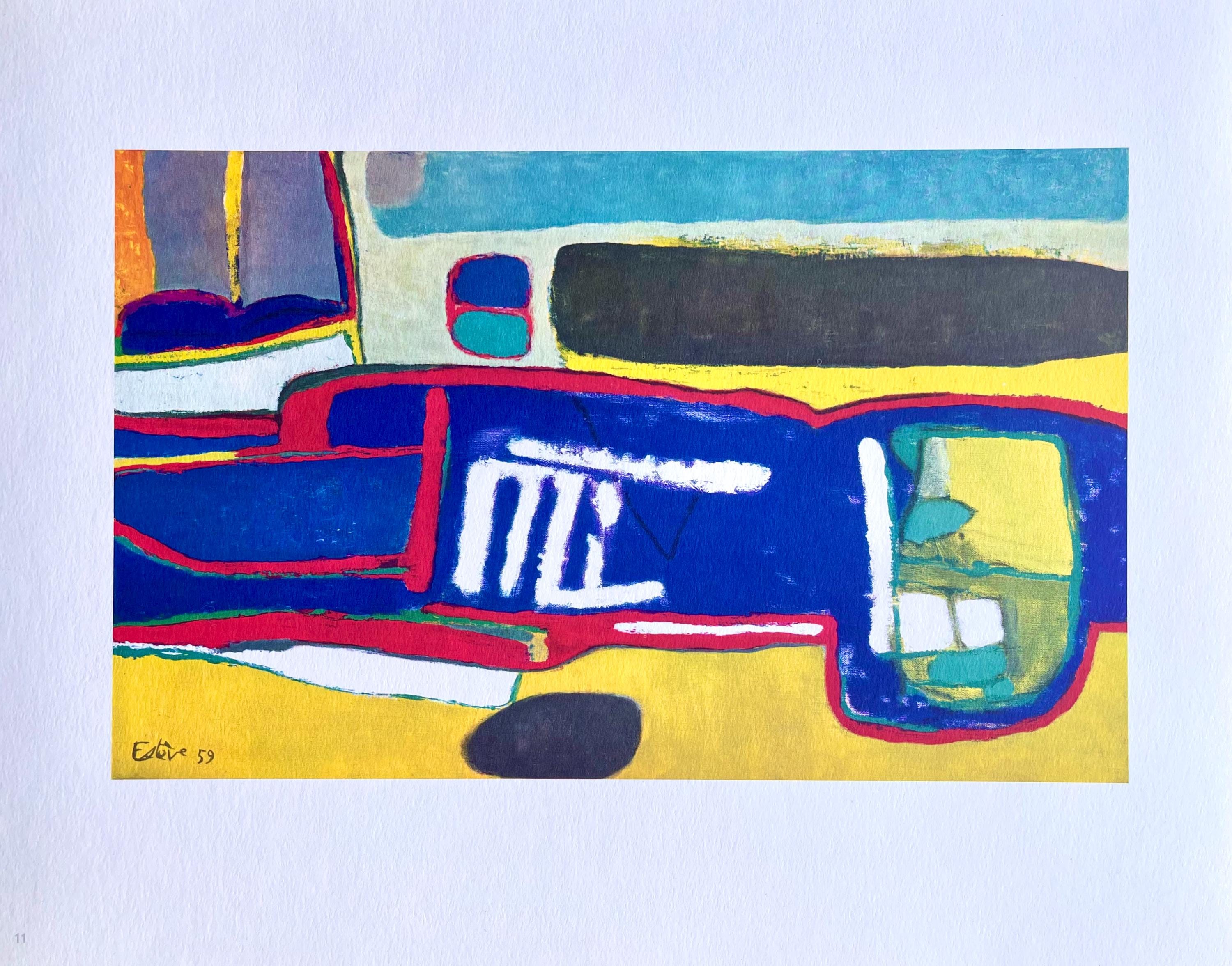 Maurice Estève, Composition, Maurice Estève, Peintres d'aujourd'hui, Limited Edition Lithograph