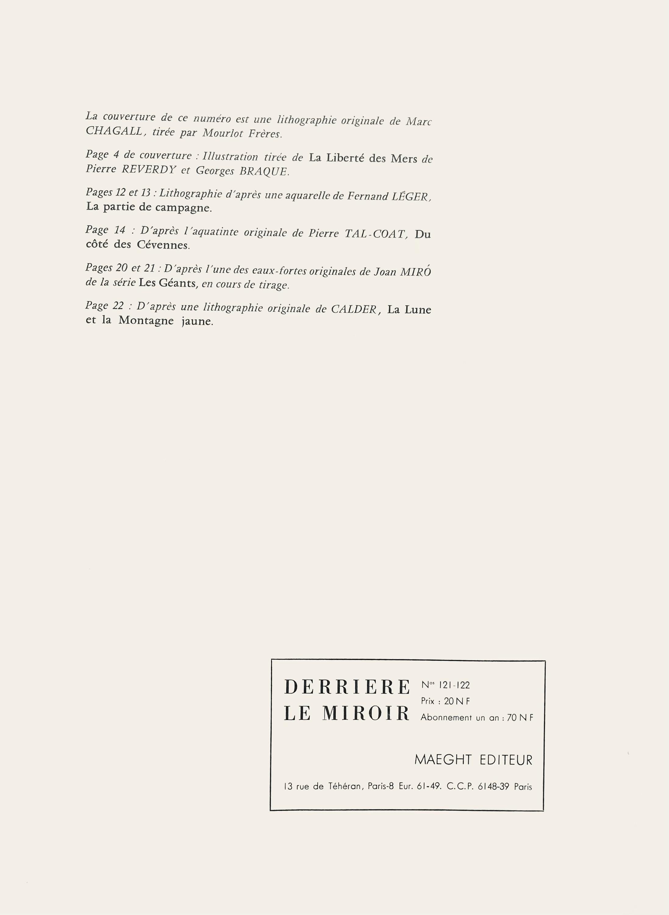 Fernand Léger, La partie de campagne, Derrière le miroir, Limited Edition Lithograph