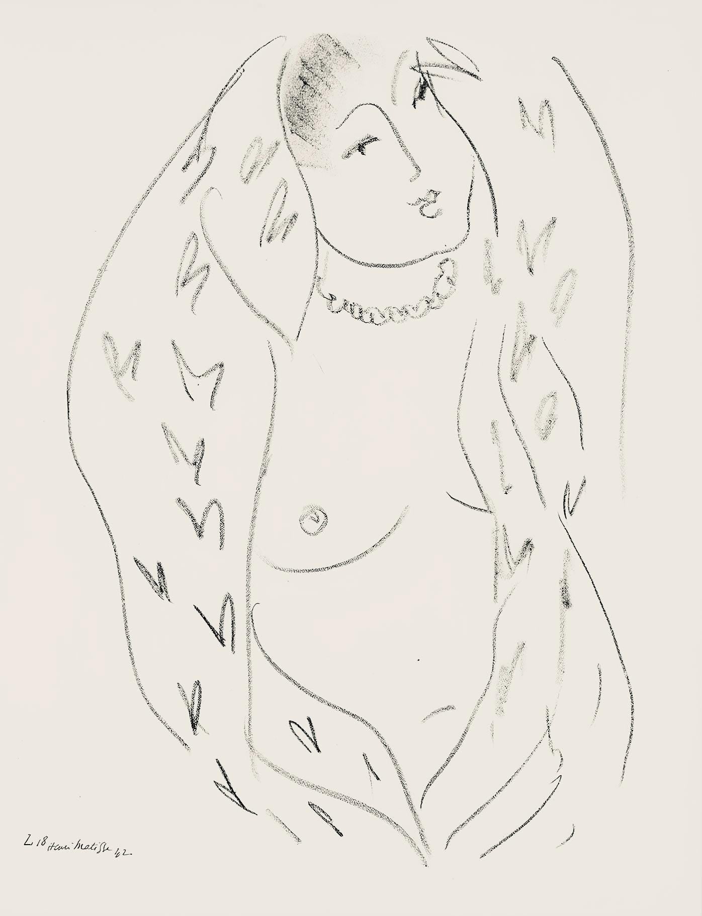 Henri Matisse, Série L, var. 18 (Duthuit 9), Henri Matisse, Dessins, Thèmes et variations, Limited Edition Lithograph