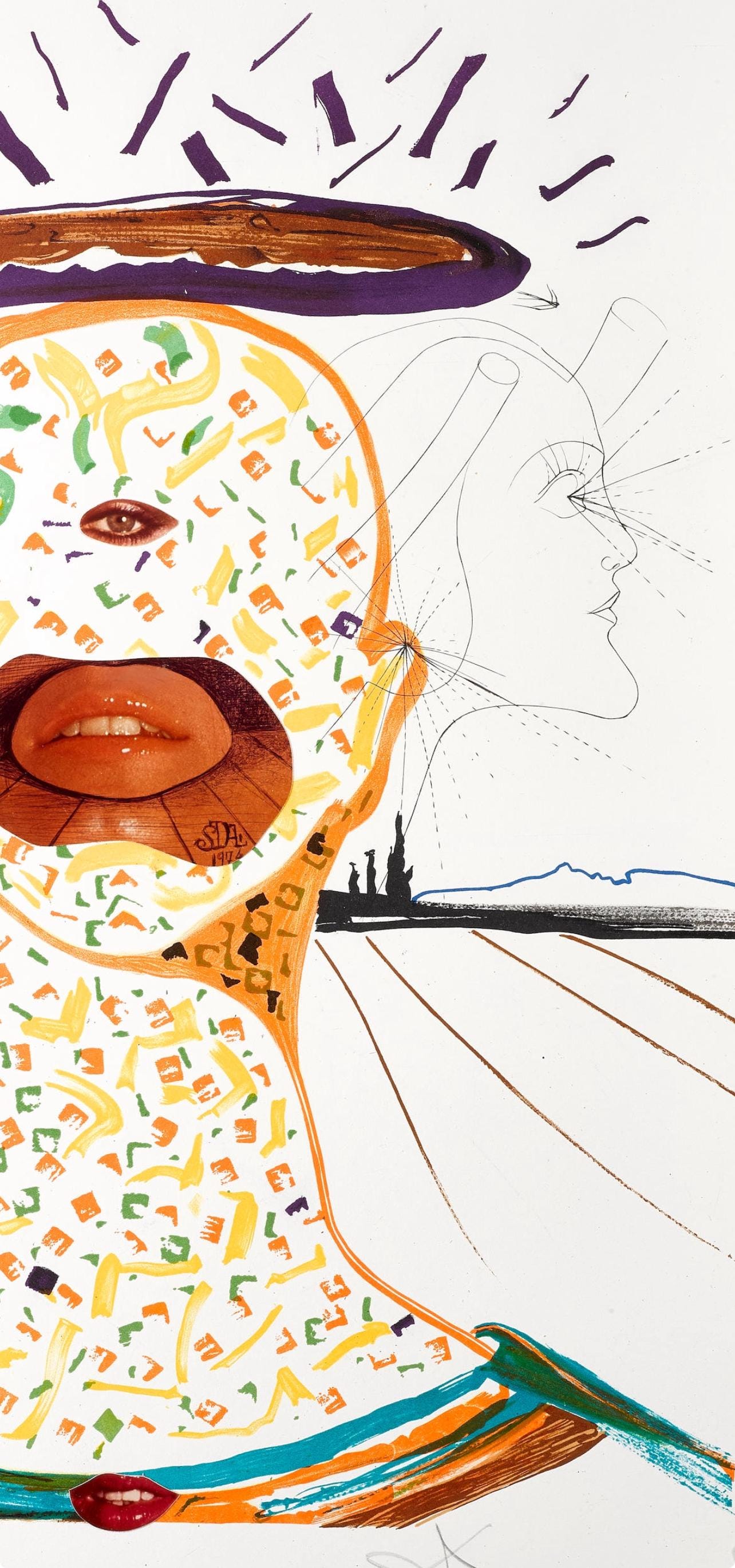 Salvador Dalí, Maquillage cyclopéen (M/L 822-831; Field 75-13), Imaginations et Objets du Futur, Limited Edition Lithograph