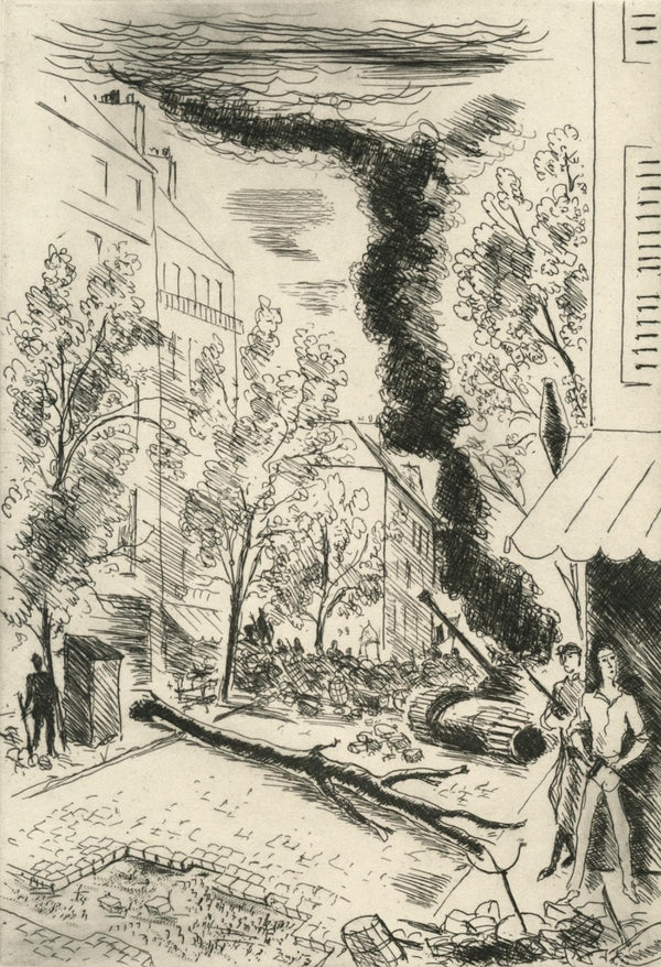 André Dignimont, Composition, Jours de gloire, Histoire de la libération de Paris, Limited Edition Etching