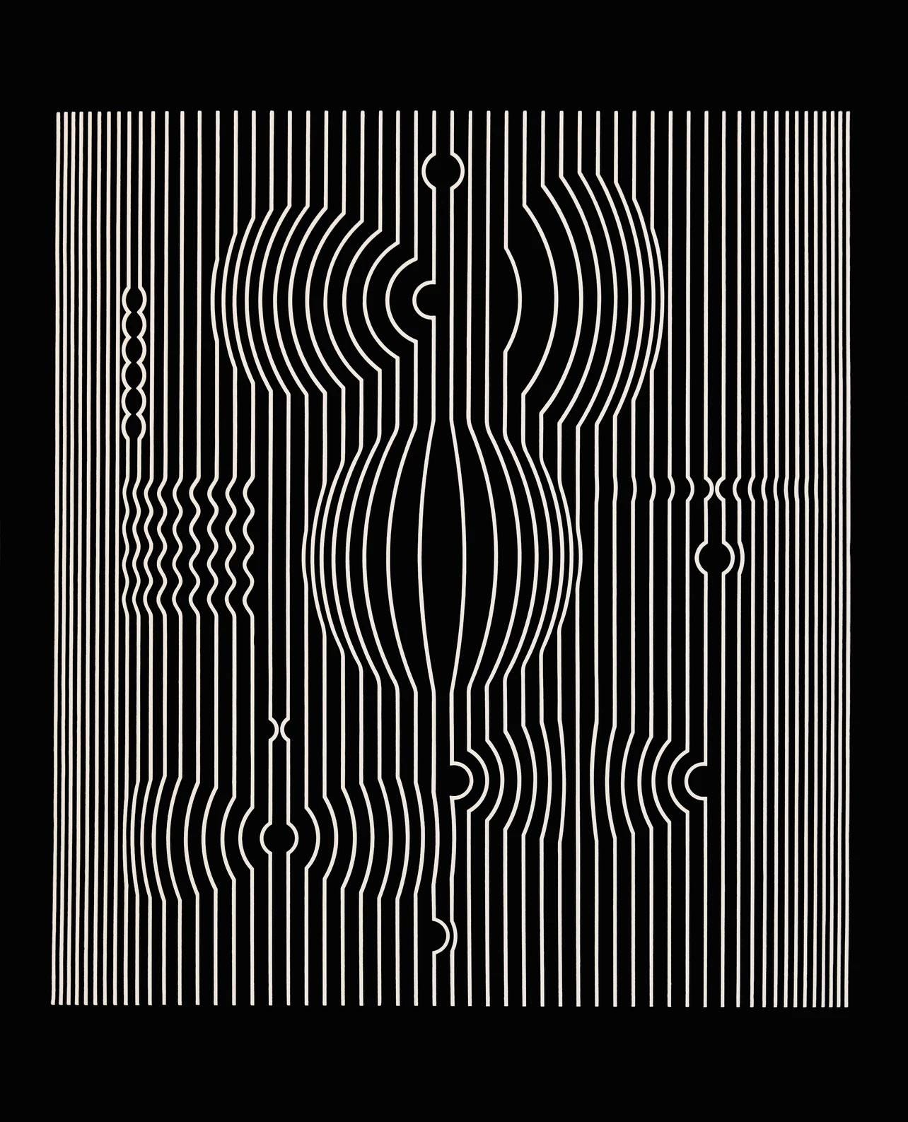 Victor Vasarely, Composition, Ondulatoires, Limited Edition Héliogravure