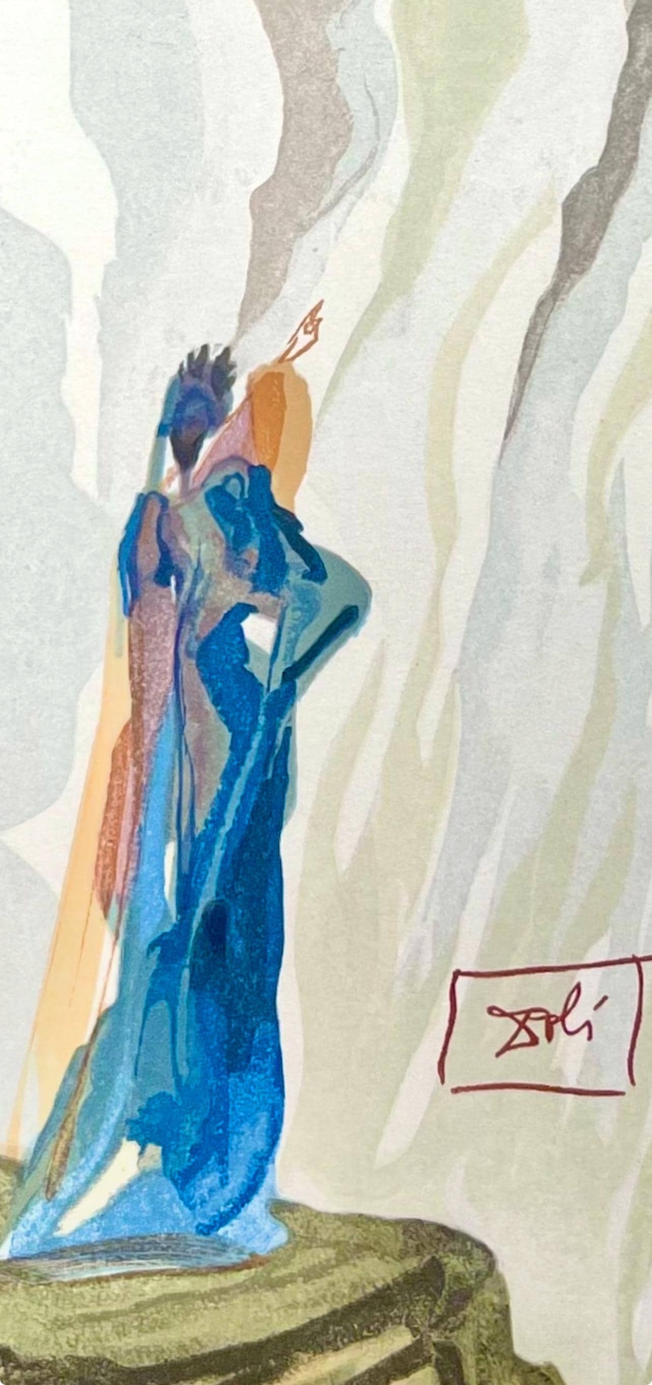 Salvador Dali, Fegefeuer XII (Field 189-200; Michler/Löpsinger 1039-1138), Die Göttliche Komödie, Signed, Limited Edition Woodcut