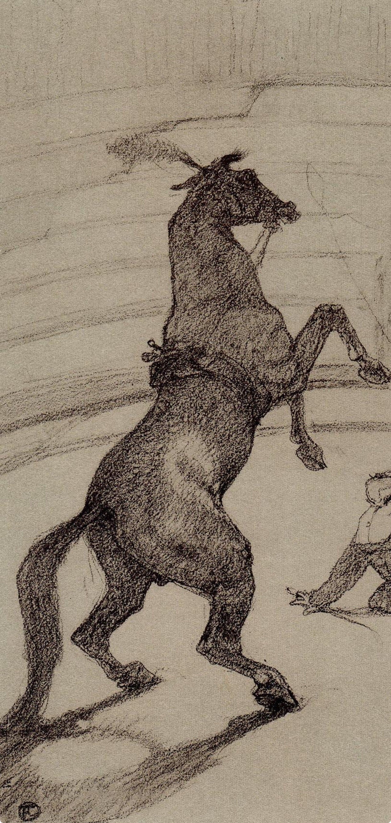 Henri de Toulouse-Lautrec, Cheval pointant, The Circus by Toulouse-Lautrec, Limited Edition Lithograph