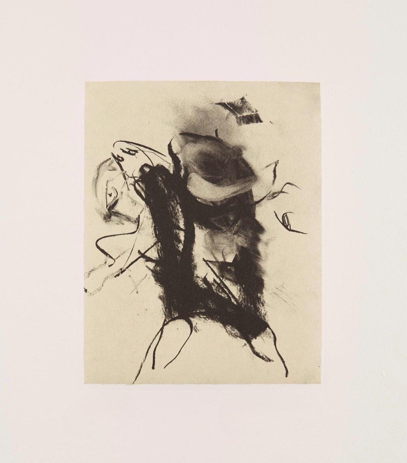 Willem de Kooning, Composition, Poems, Limited Edition Lithograph