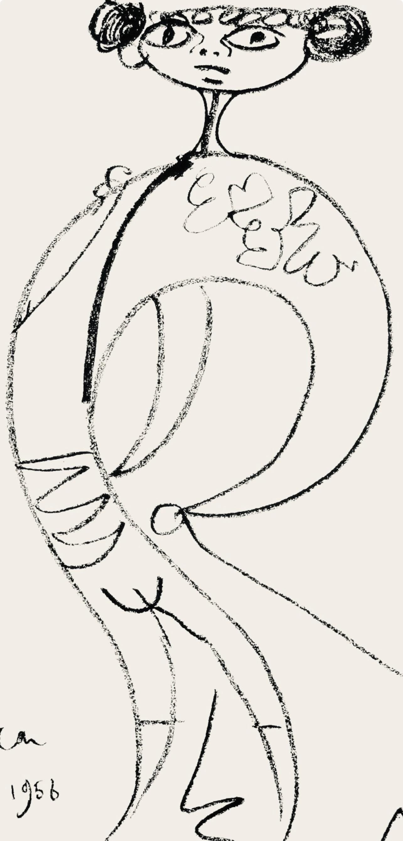 Jean Cocteau, Composition, Taureaux, Limited Edition Lithograph
