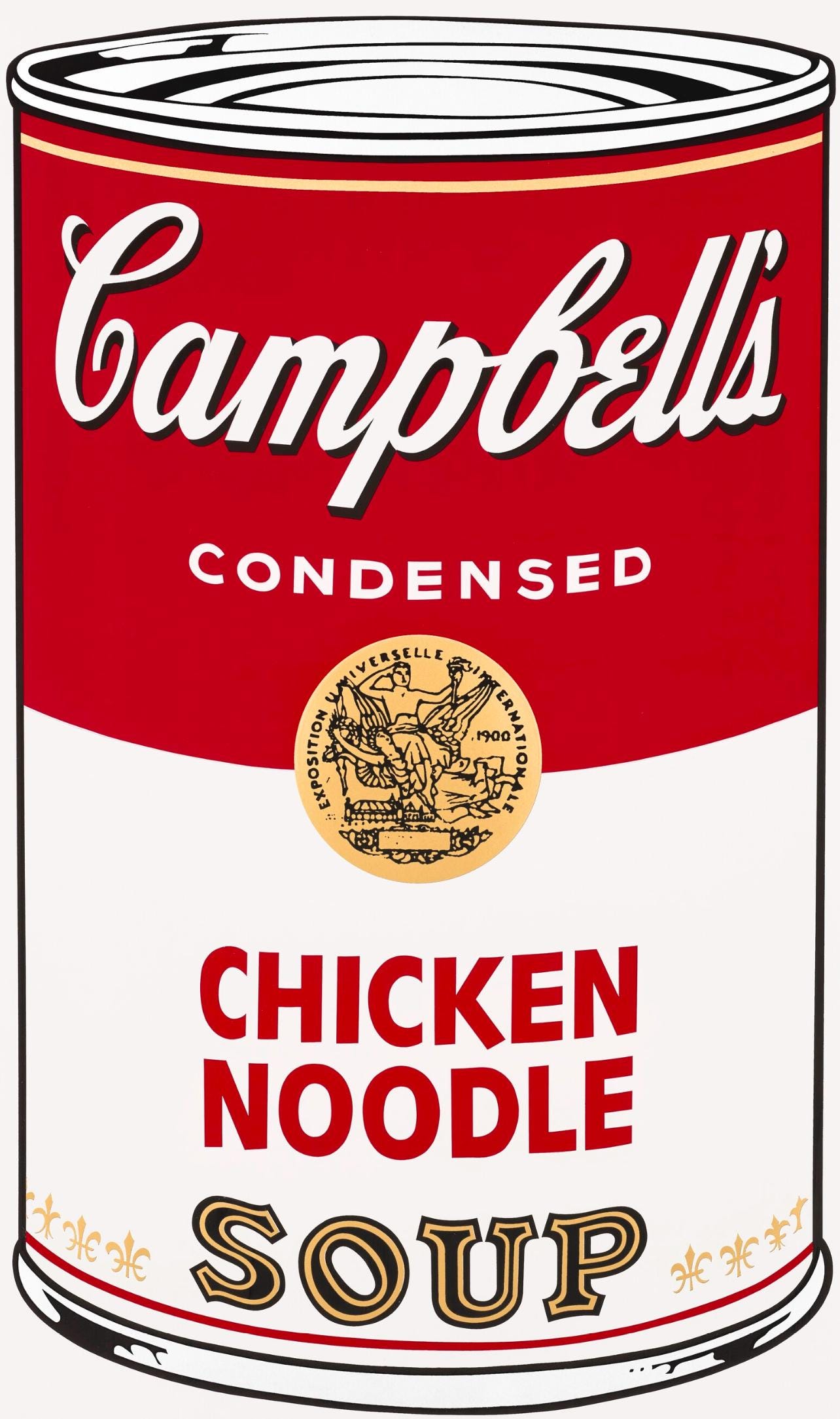 Andy Warhol, Campbell’s Soup, Chicken Noodle, Official Edition, Sunday B. Morning, Silkscreen