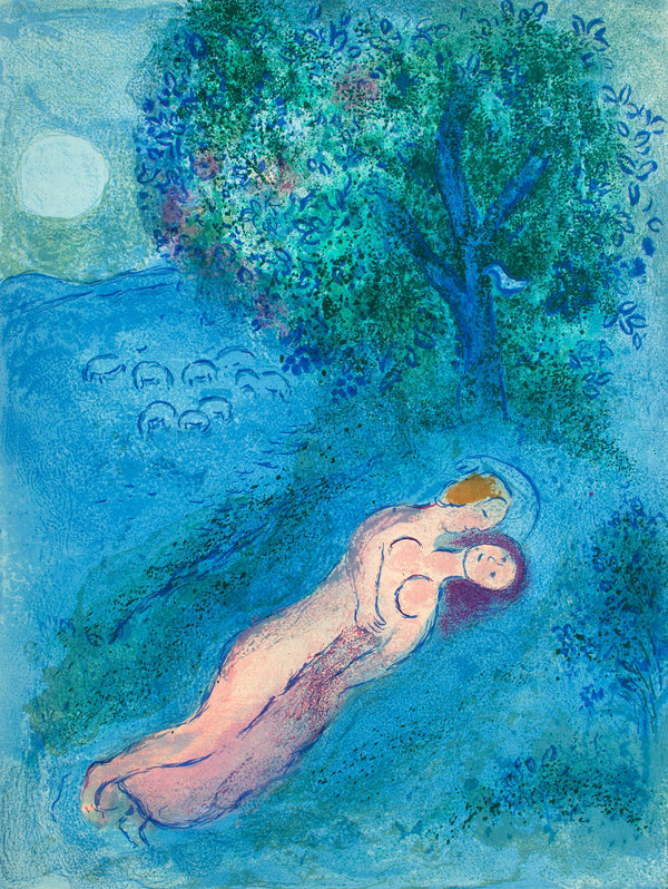 Marc Chagall, La leçon de Philétas, Daphnis et Chloé, Limited Edition Héliogravure