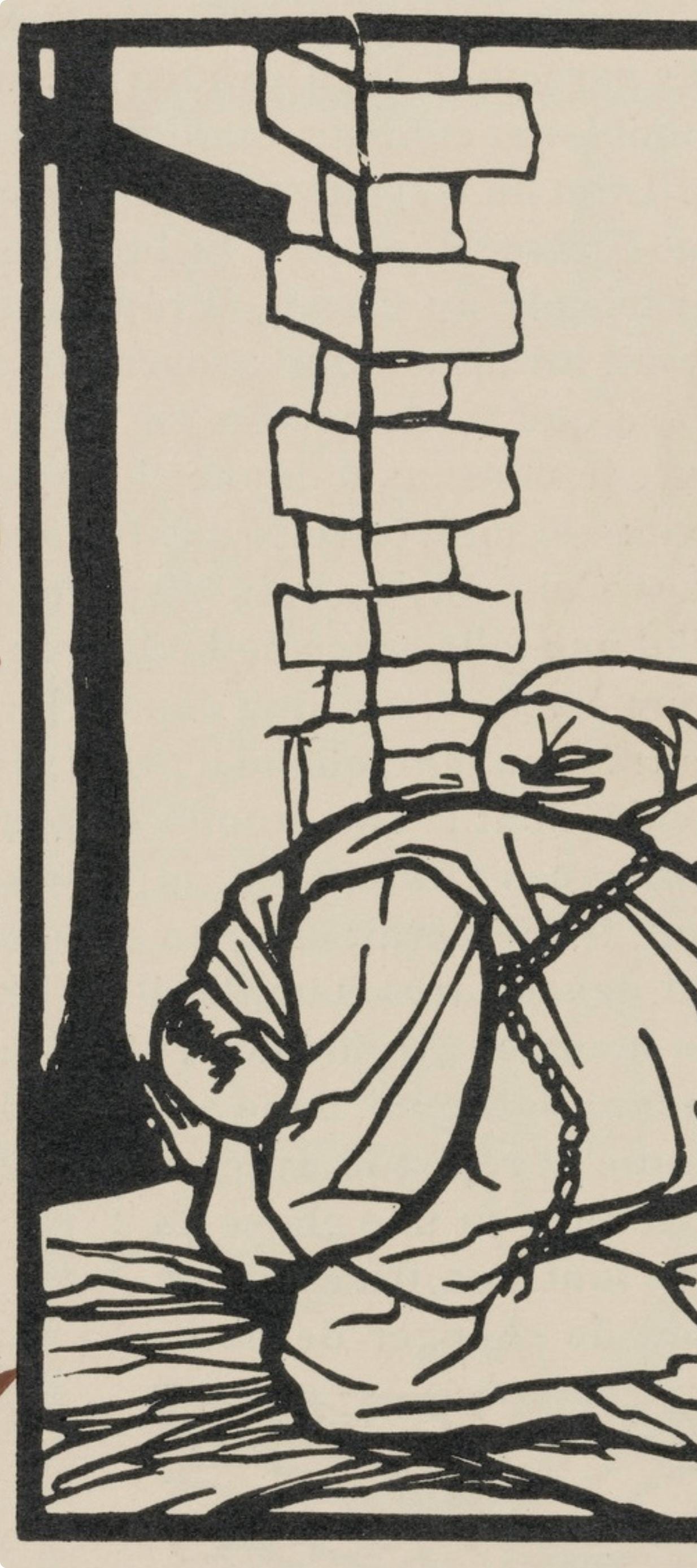 Émile Bernard, Composition (Morane, No. 100), Les Petites Fleurs de St. Françoise, Limited Edition Woodcut