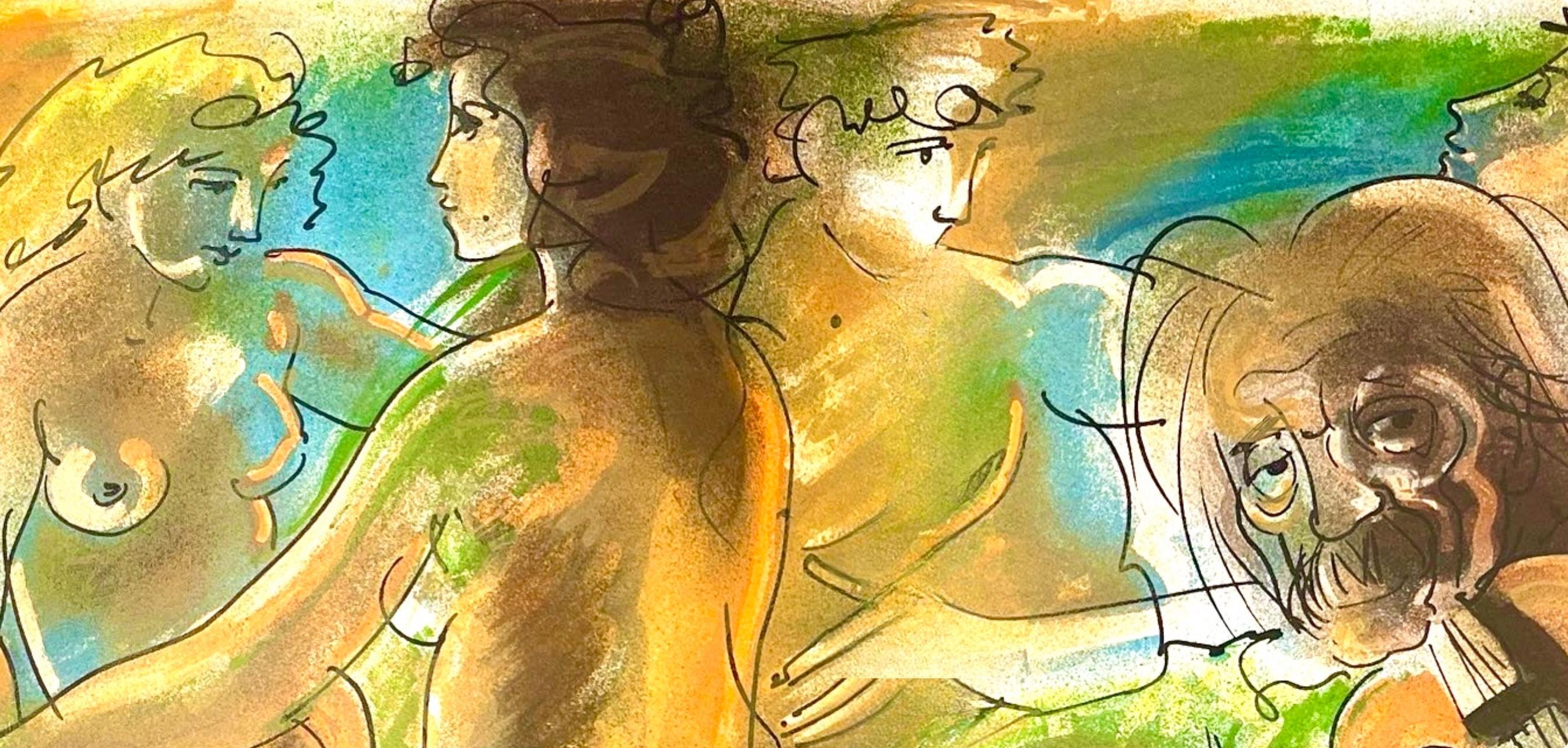 Hans Erni, Composition, Réflexions Simples Sur Le Corps, Limited Edition Lithograph