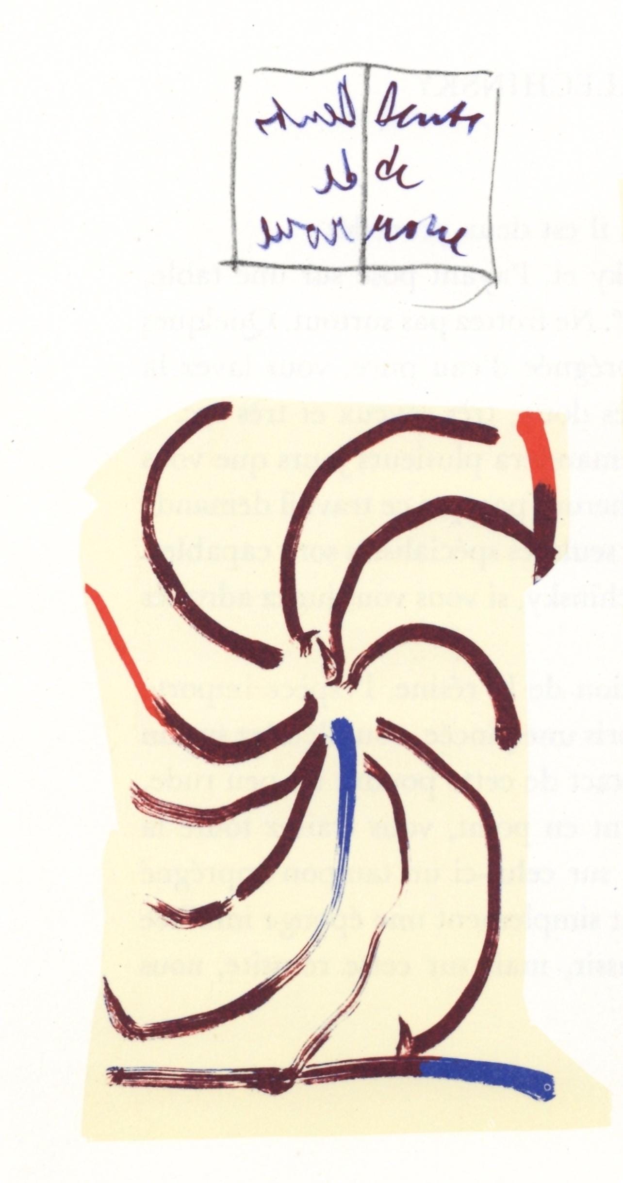 Pierre Alechinsky, Composition, Derrière le miroir, Limited Edition Lithograph