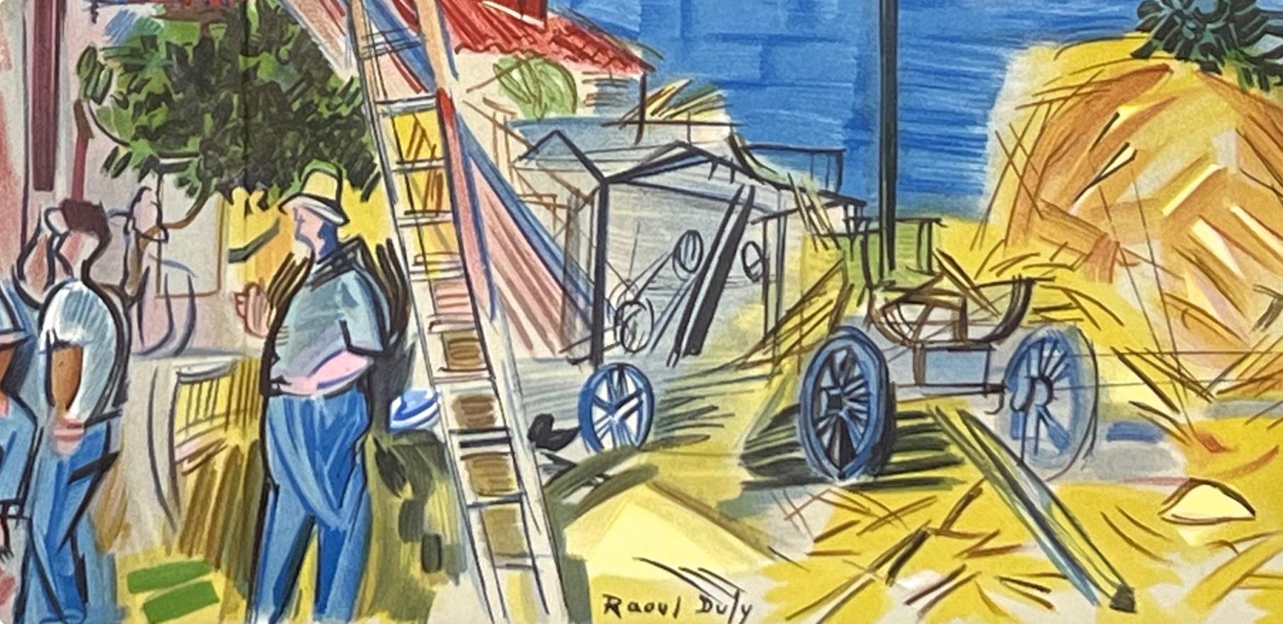 Raoul Dufy, Les Moissonneurs, Lettre à mon peintre Raoul Dufy, Limited Edition Lithograph