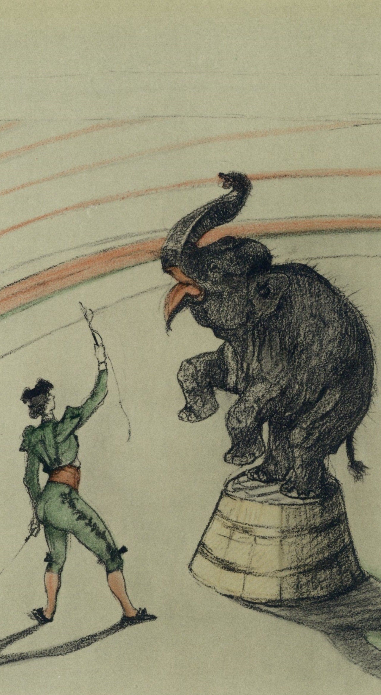 Henri de Toulouse-Lautrec, Elephant en liberte, The Circus by Toulouse-Lautrec, Limited Edition Lithograph