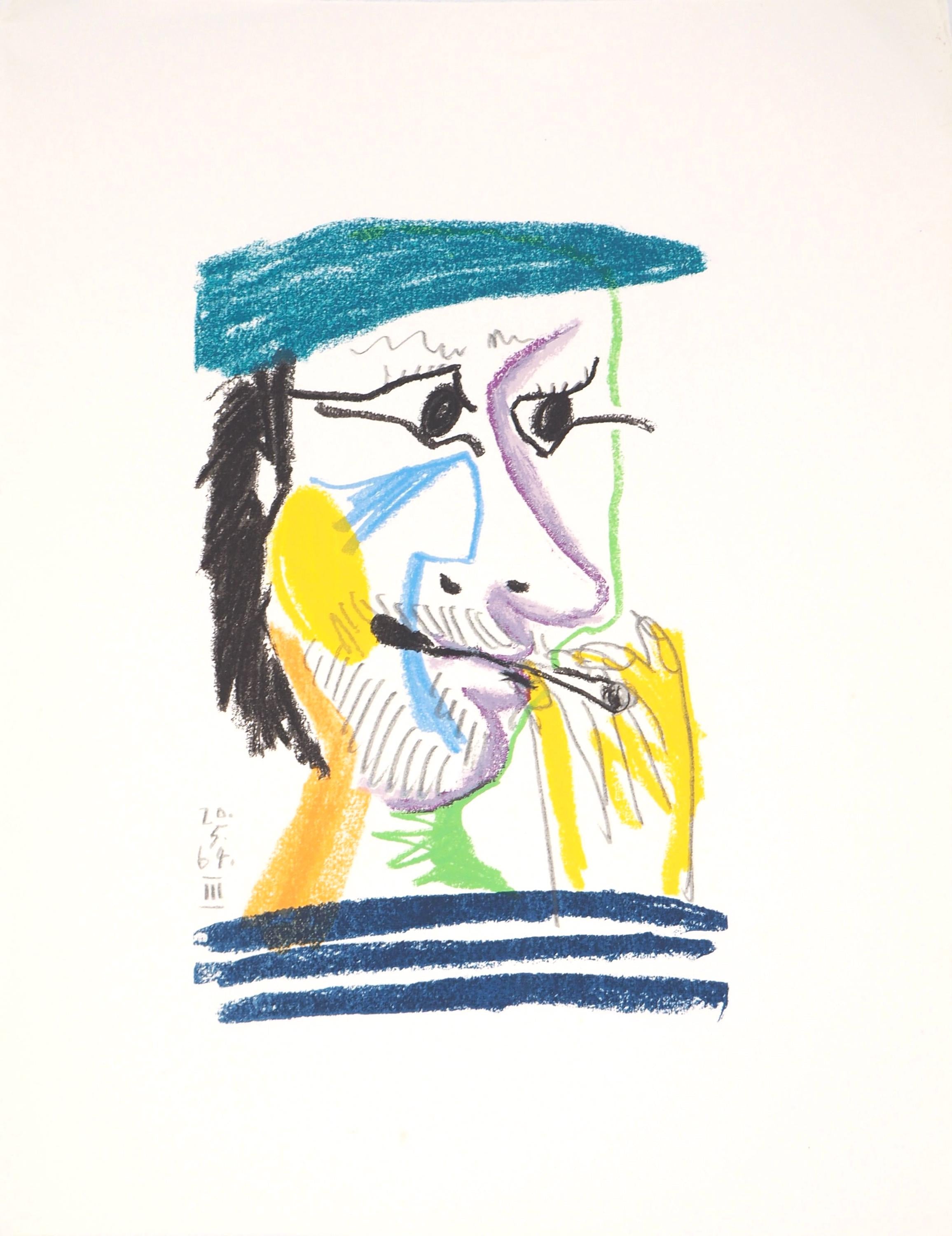 Pablo Picasso, Composition, Le Goût du Bonheur (Cramer 148; Bloch 2013), Limited Edition Mixed Media Lithograph