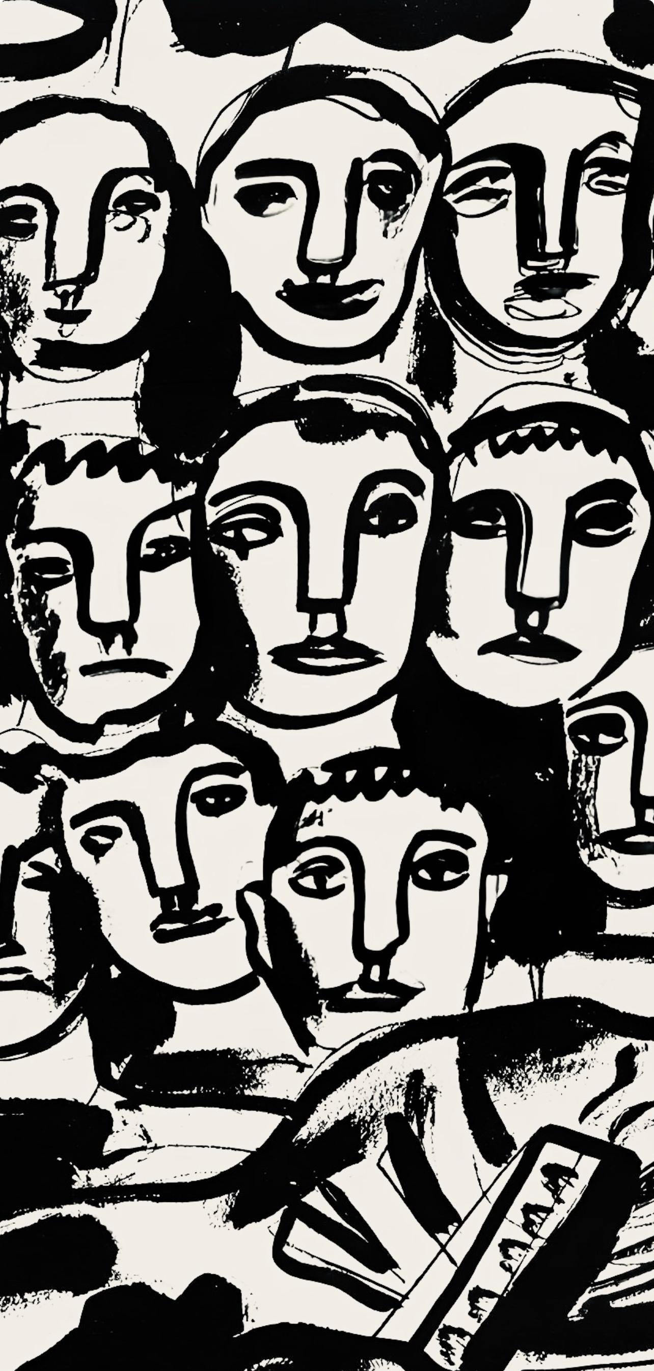Fernand Léger, Composition, Levers de rideau sur la question du bonheur, Limited Edition Lithograph