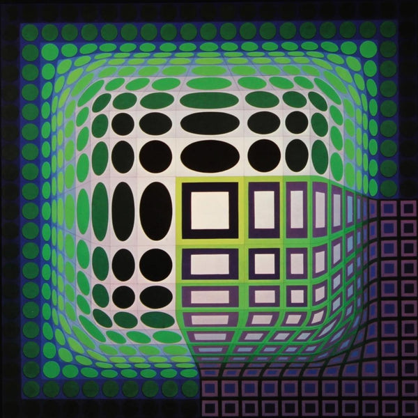 Victor Vasarely, Composition, Damier, Limited Edition Héliogravure