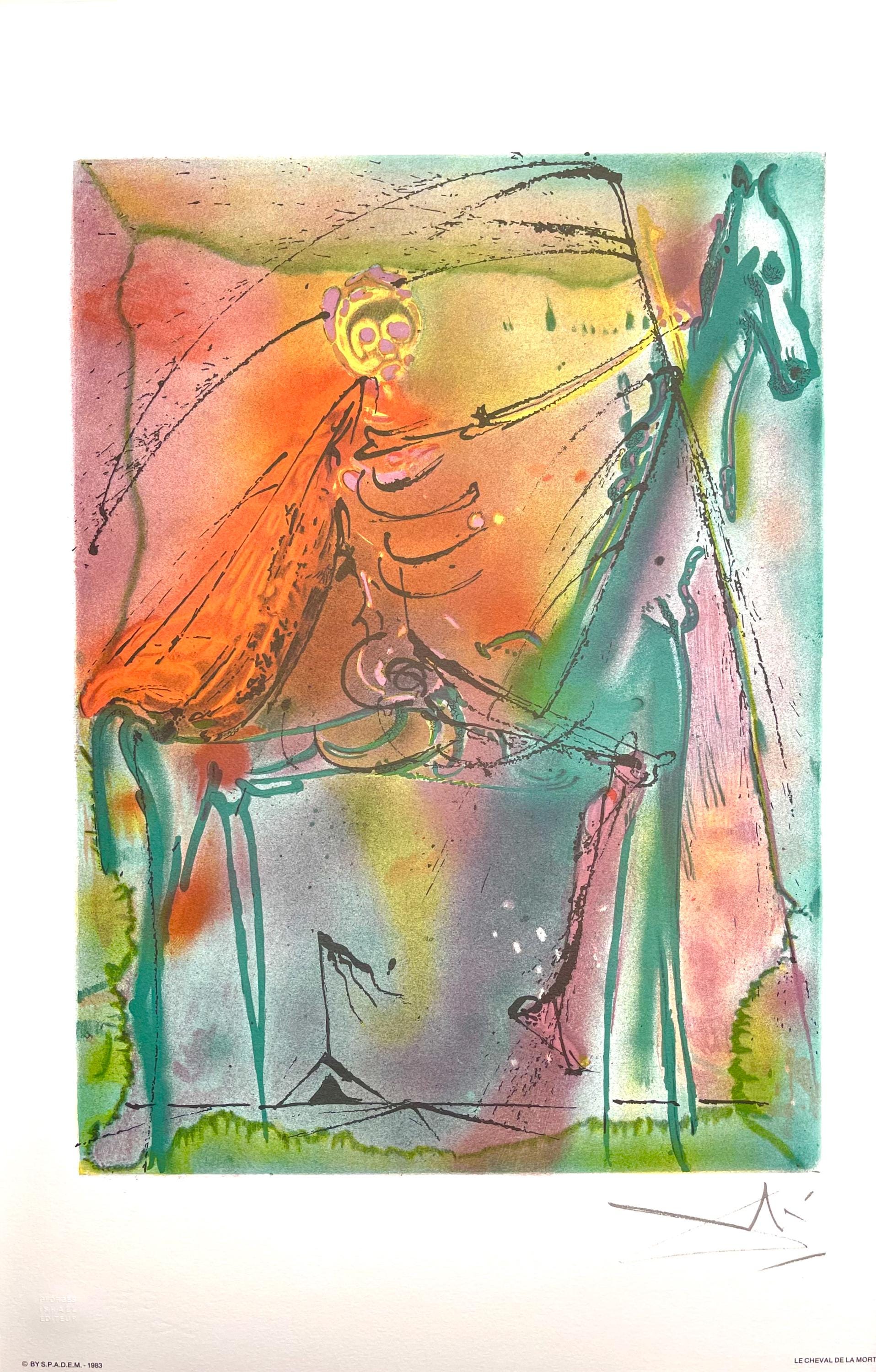 Salvador Dalí, Le Cheval de la Mort, Les Chevaux de Dalí, Limited Edition Lithograph