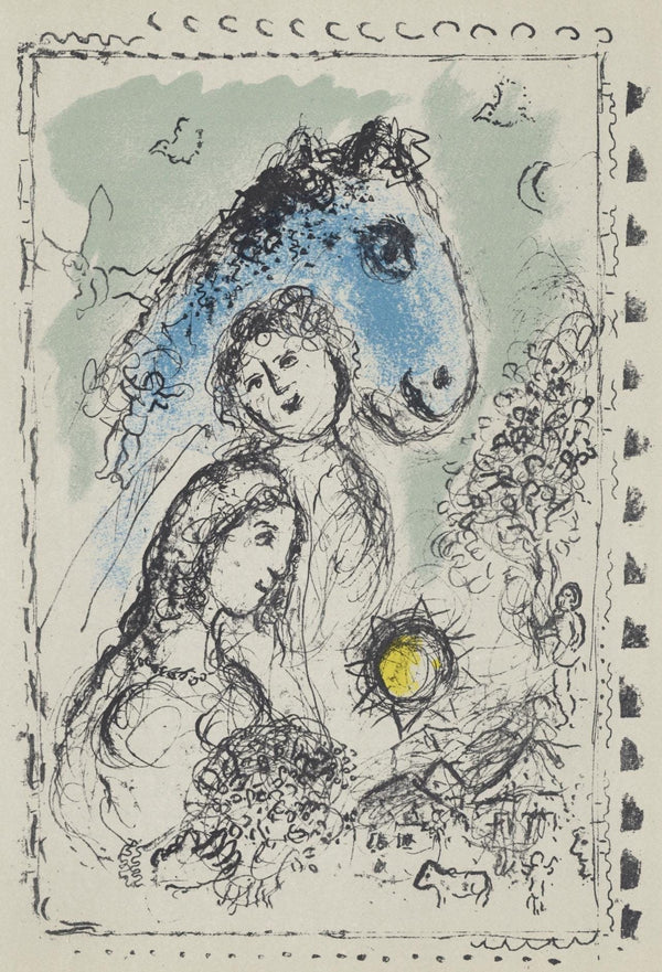 Marc Chagall, Composition (Mourlot 993), Hommage à Aimé et Marguerite Maeght, Derrière le miroir, Limited Edition Lithograph