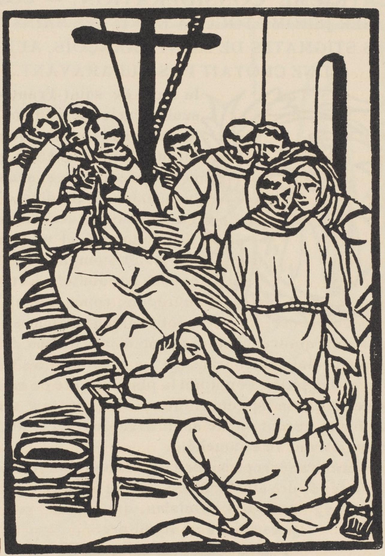 Émile Bernard, Composition (Morane, No. 100), Les Petites Fleurs de St. Françoise, Limited Edition Woodcut