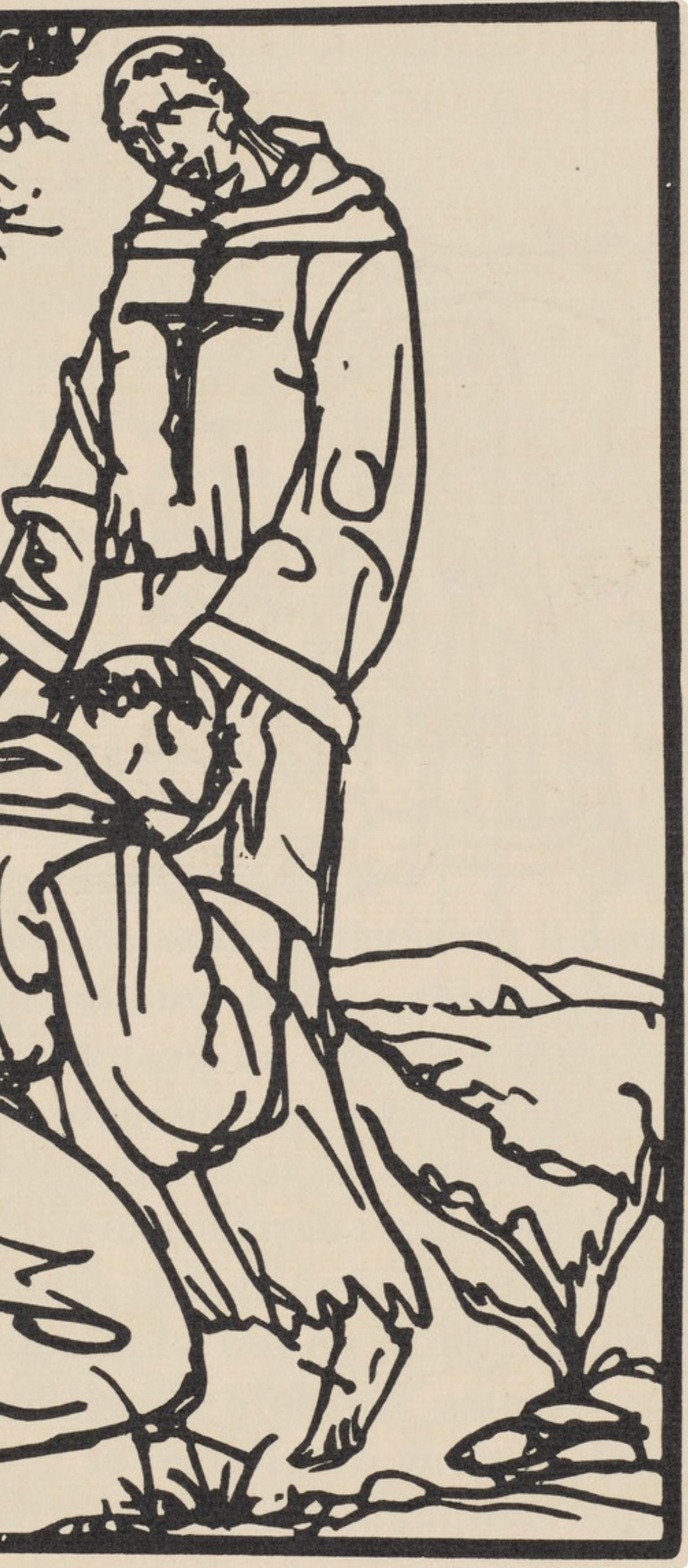 Émile Bernard, Composition (Morane, No. 100), Les Petites Fleurs de St. Françoise, Limited Edition Woodcut