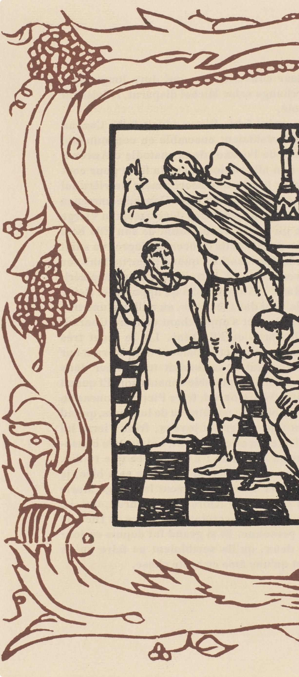 Émile Bernard, Composition (Morane, No. 100), Les Petites Fleurs de St. Françoise, Limited Edition Woodcut