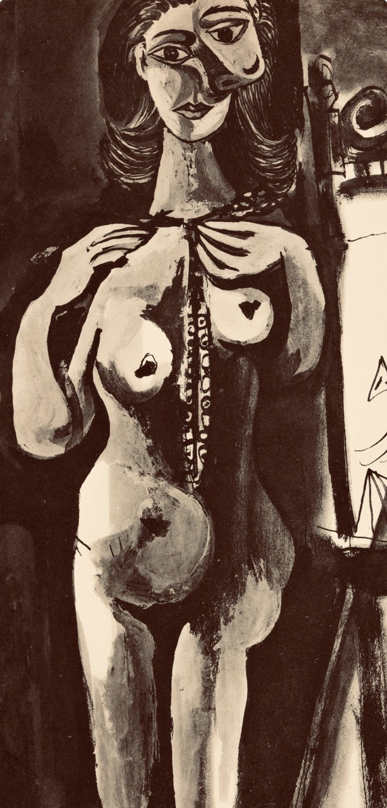 Pablo Picasso, Composition, Carnet de dessins de Picasso, Cahiers d’Art, Limited Edition Lithograph
