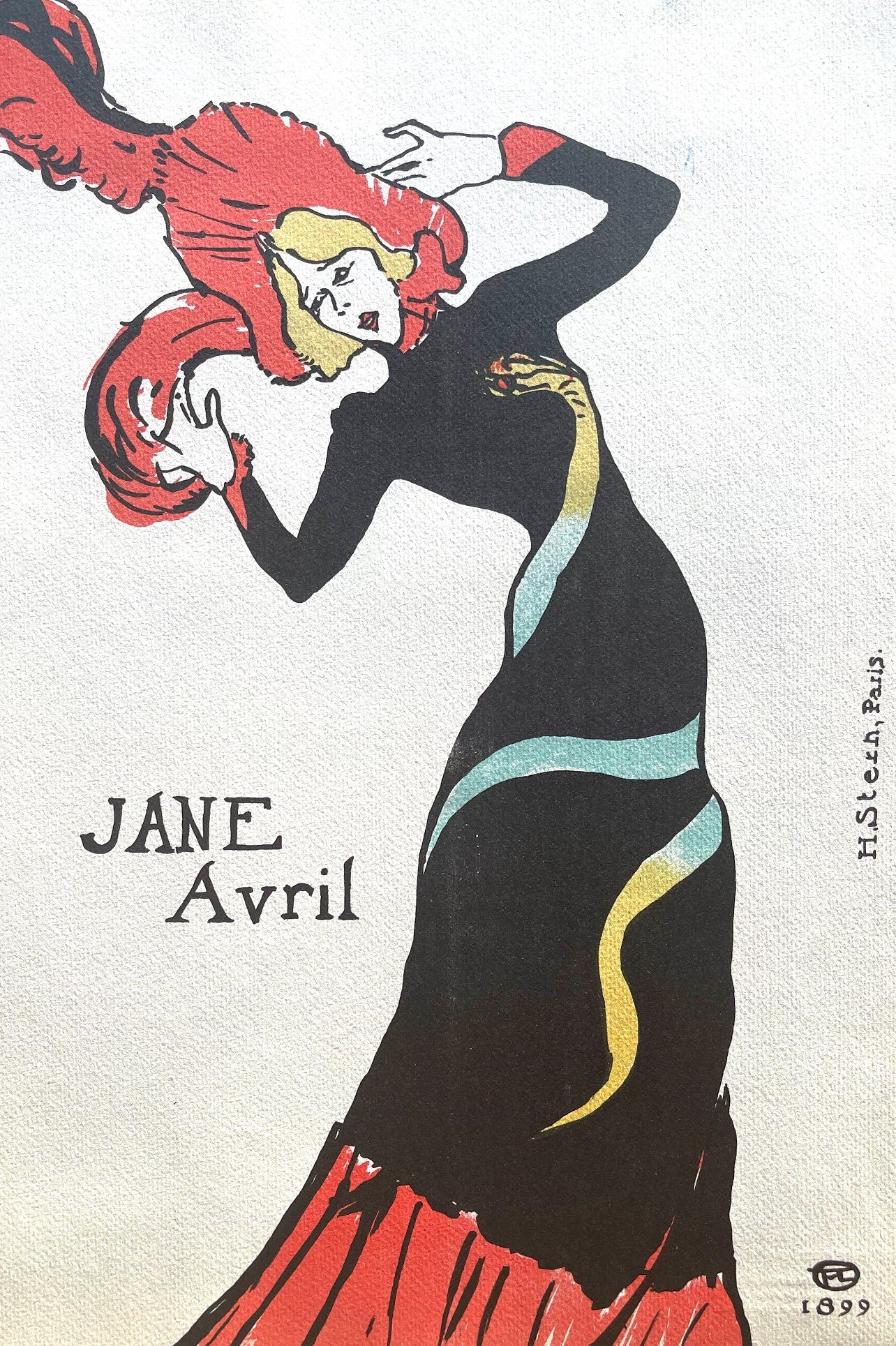 Henri de Toulouse-Lautrec, Jane Avril, TLautrec, Philadelphia Museum of Art, Limited Edition Lithograph