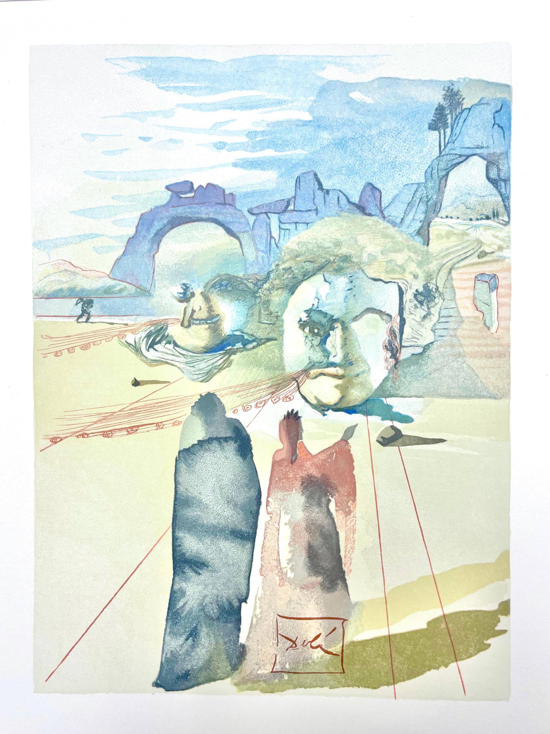 Salvador Dali, Fegefeuer XX (Field 189-200; Michler/Löpsinger 1039-1138), Die Göttliche Komödie, Signed, Limited Edition Woodcut
