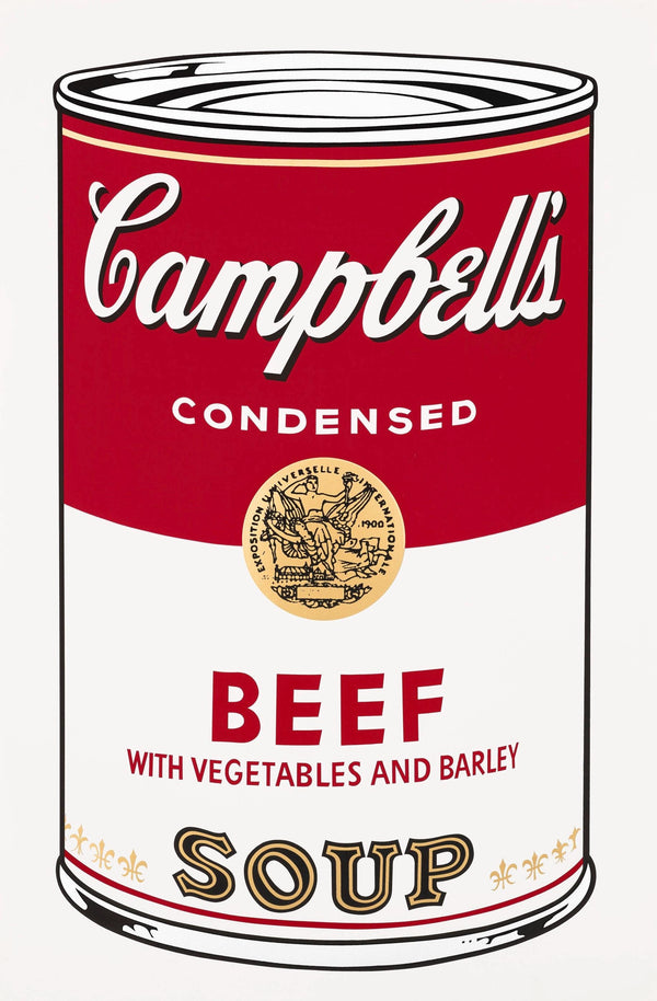 Andy Warhol, Campbell’s Soup, Beef, Official Edition, Sunday B. Morning, Silkscreen