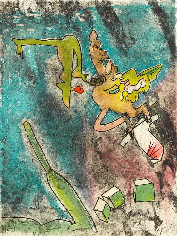 Roberto Matta, Composition (Sabatier 393), Centre Noeuds, Limited Edition Etching