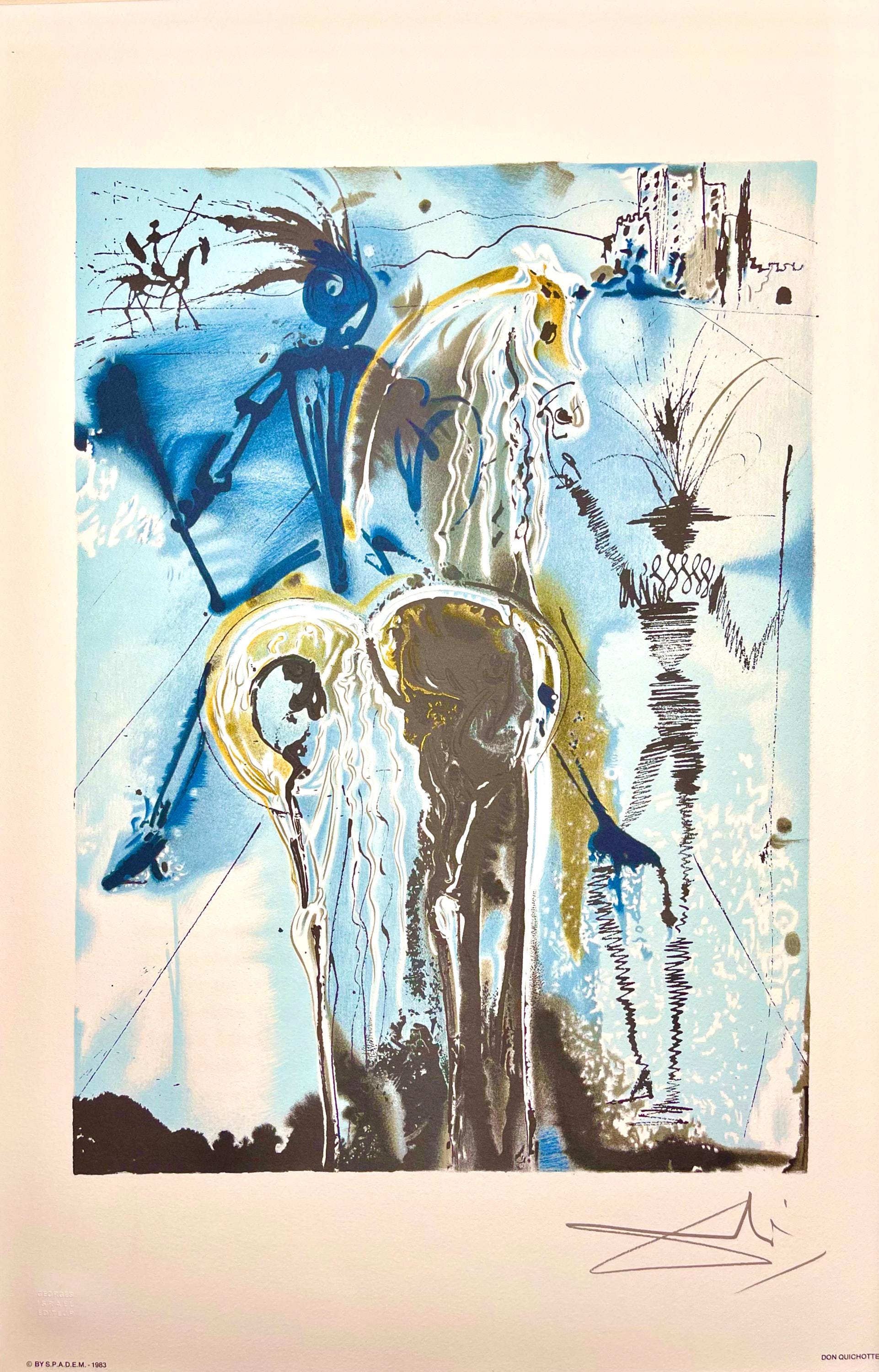 Salvador Dalí, Don Quichotte, Les Chevaux de Dalí, Limited Edition Lithograph