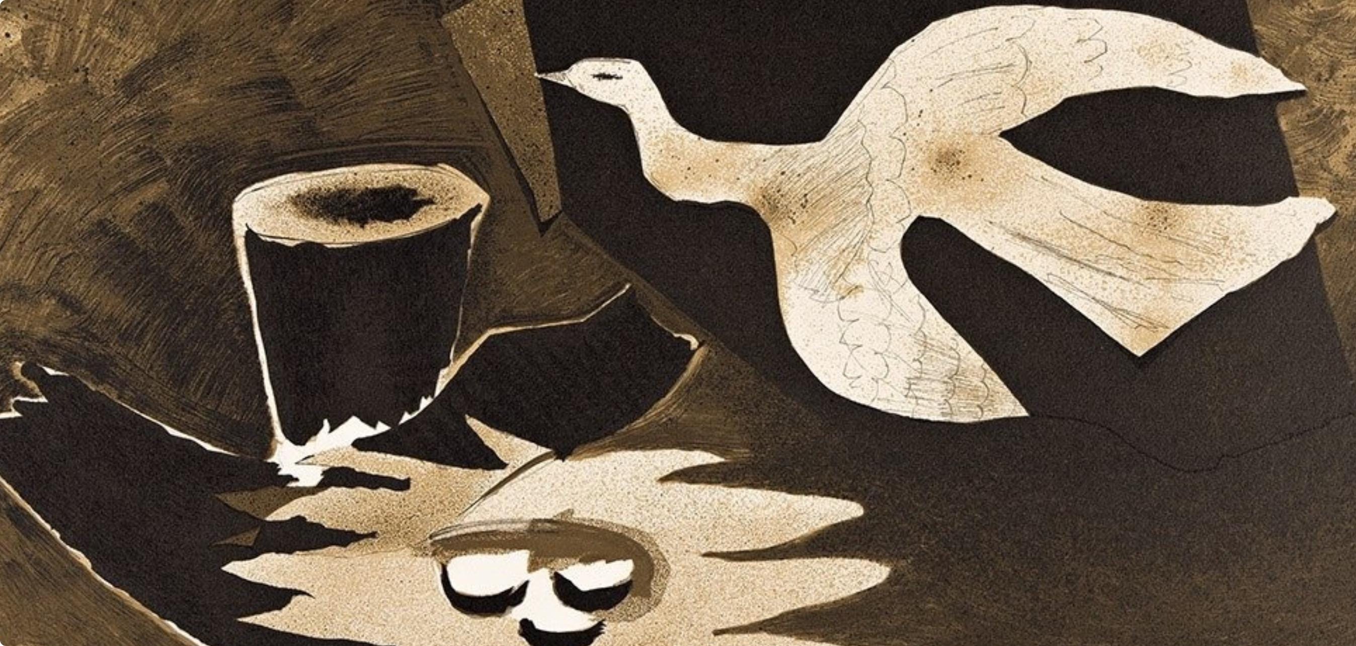 Georges Braque, L'oiseau et son nid, Derrière le miroir, Limited Edition Lithograph
