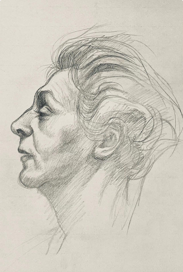 Ian Hornak, Renaissance Male Nude Figure Study, 1963, Original Drawing