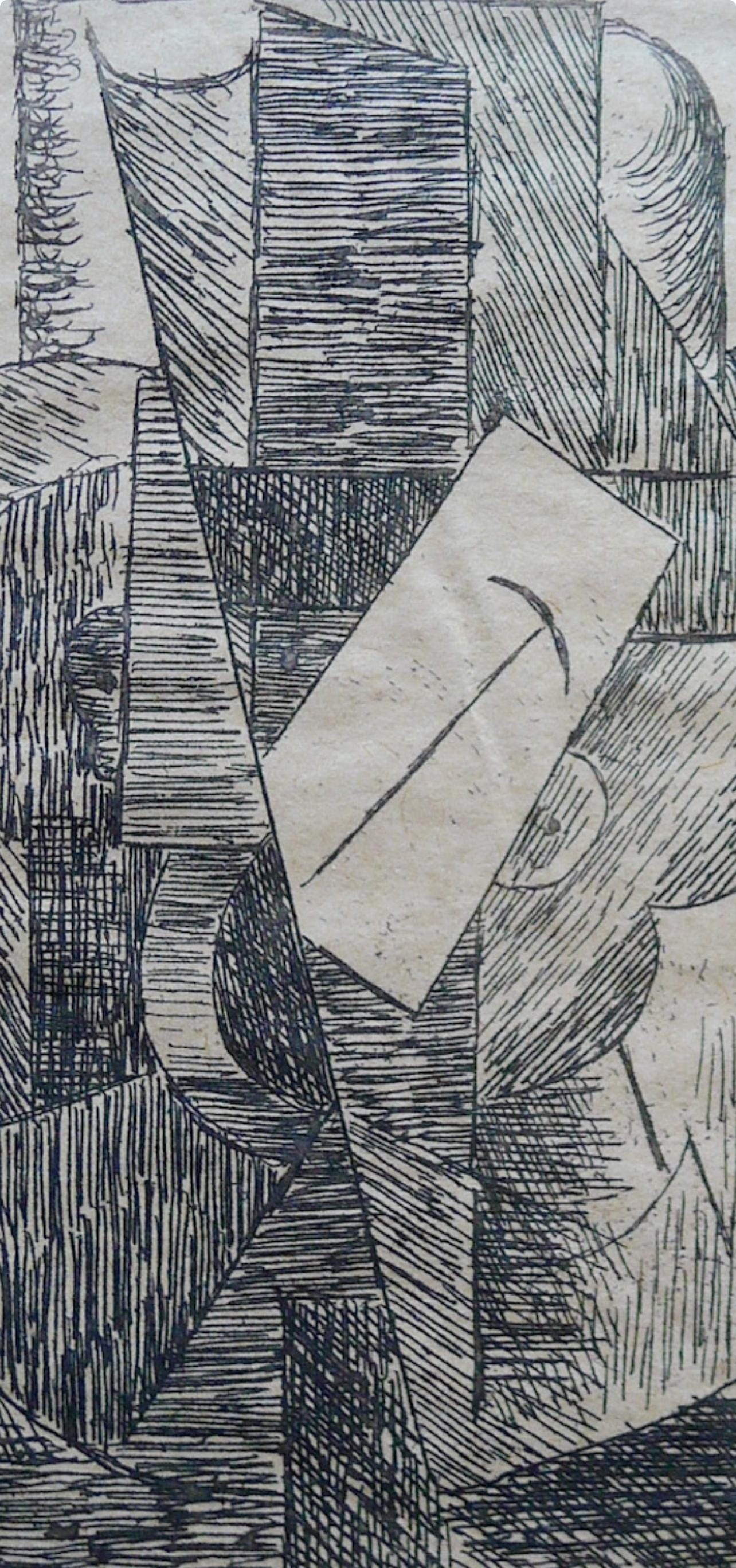 Pablo Picasso, L'Homme au chapeau (Bloch 29; Baer 42; Cramer 46), Du cubisme, Limited Edition Etching