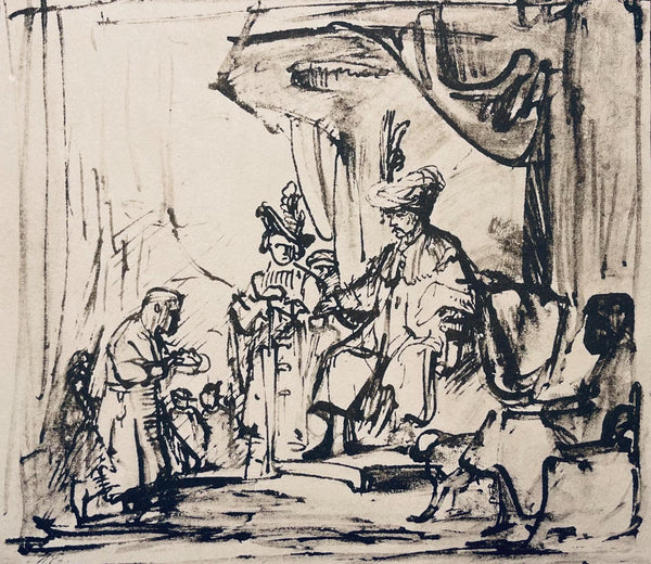 Rembrandt van Rijn, Ahasuerus Ordering Haman to Honour Mordecai, Limited Edition Collotype
