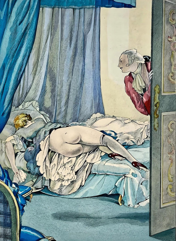 Umberto Brunelleschi, Composition, La Leçon d'amour dans un parc, Limited Edition Lithograph